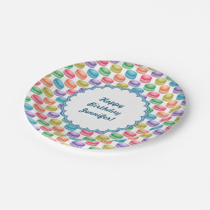 Pop Art Cookies Farbige Macarons Pappteller