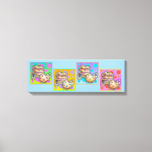 Pop Art COOKIES Galerie Ausgepackte Canvas Leinwanddruck