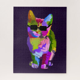 Pop Art cool Cat funky bunt herausfordernd