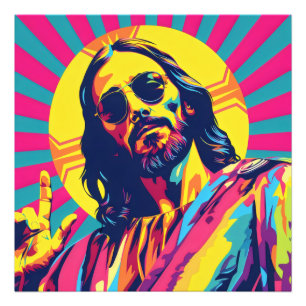 Pop Art Cool Jesus Fotodruck