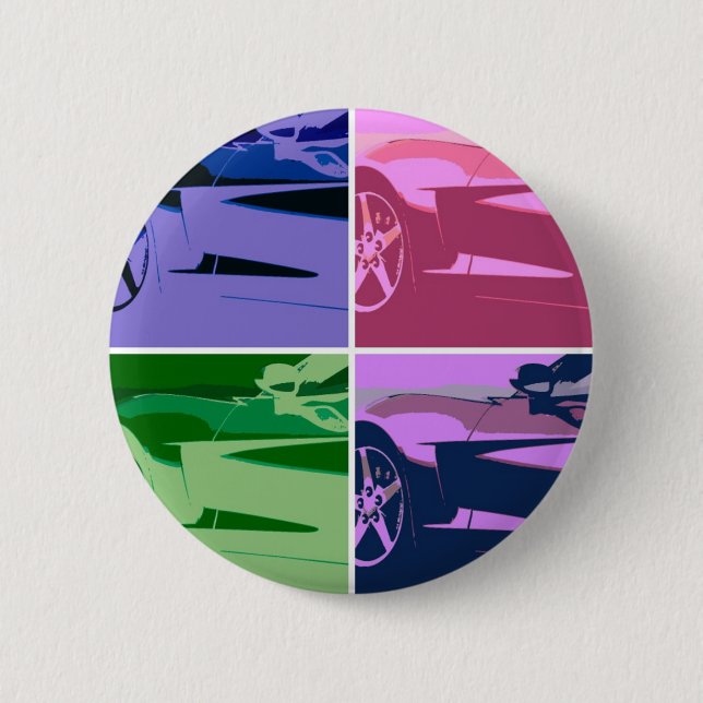Pop Art Corvettes Button (Vorderseite)