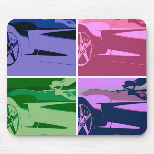 Pop Art Corvettes Mousepad (Vorne)
