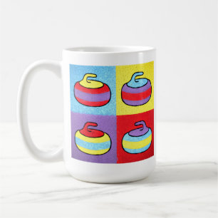 Pop-Art-Curling-Design Kaffeetasse