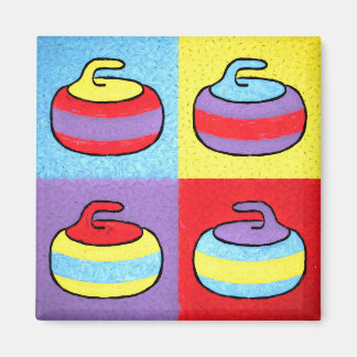 Pop-Art-Curling-Design rockt Magnet