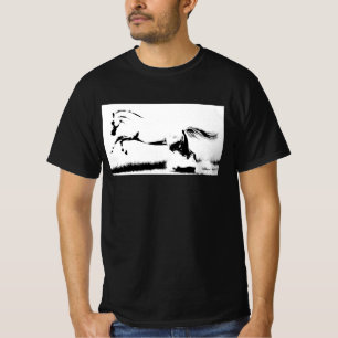 Pop Art Curvet Pferde Vorlage Mens Trendy Moderne T-Shirt