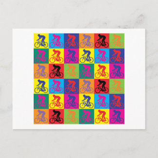 Pop Art Cycling Postkarte