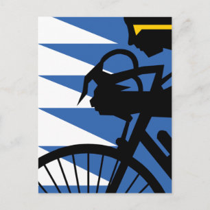 Pop Art Cyclist Postkarte