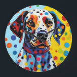 Pop Art Dalmatiner Dog Große Wanduhr<br><div class="desc">Pop Art Dalmatiner Dog</div>