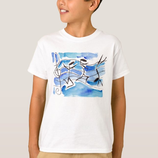 Pop Art Dancing Musik Musik Darstellende Kunst T-Shirt (Vorderseite)