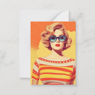 Pop-Art-Design, Retro-inspiriert Mitteilungskarte