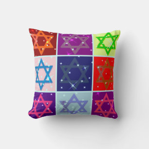 POP ART DESIGNER PILLOWS - JUDAIKA - HANUKAH GIFTS KISSEN