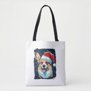 Pop Art Dog Christmas Corgi Tasche