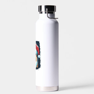 Pop Art Dog Christmas Corgi Trinkflasche