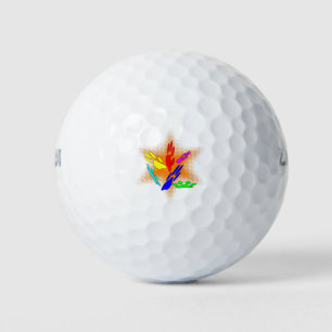 Pop Art Dog Paw Prints Golfball