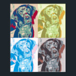 Pop Art Dog Poster<br><div class="desc">Ein Poster meines Hundes Ruger im Pop Art Stil.</div>