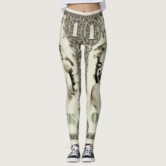Pop Art Dollar Leggings Vintag Glam (Vorderseite)