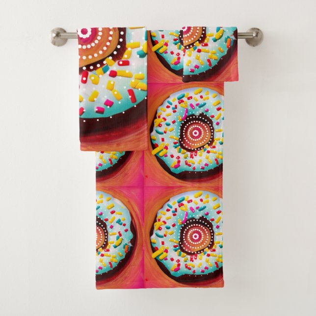 Pop Art Donut Badhandtuch Set (Insitu)