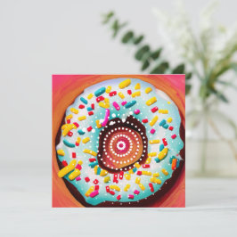 Pop Art Donut Feiertagskarte