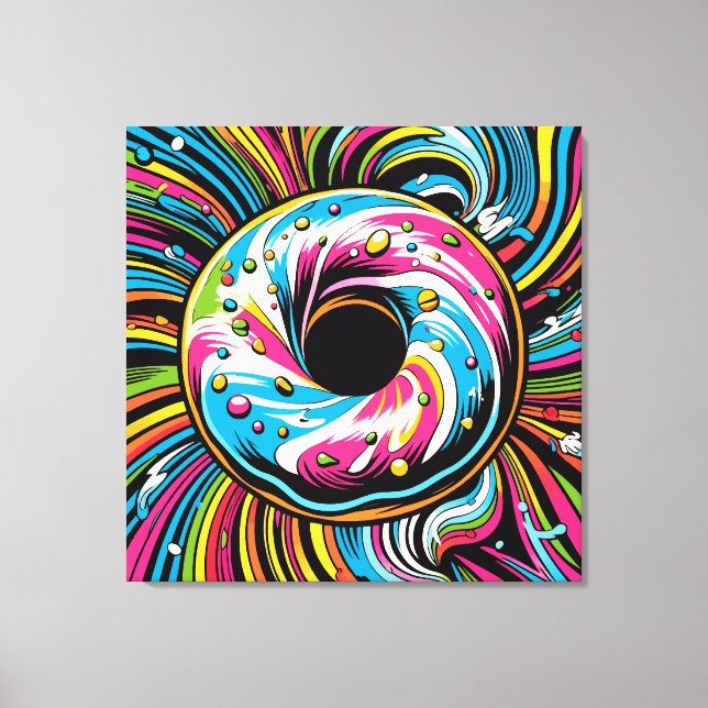 Pop Art Donut Leinwanddruck (Vorderseite)