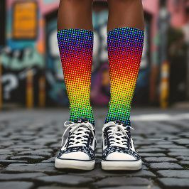Pop Art Dots Moderner Regenbogen hell & farbenfroh Socken
