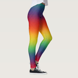 Pop Art Dots Rainbow Bright Farbiger Gay Pride Leggings