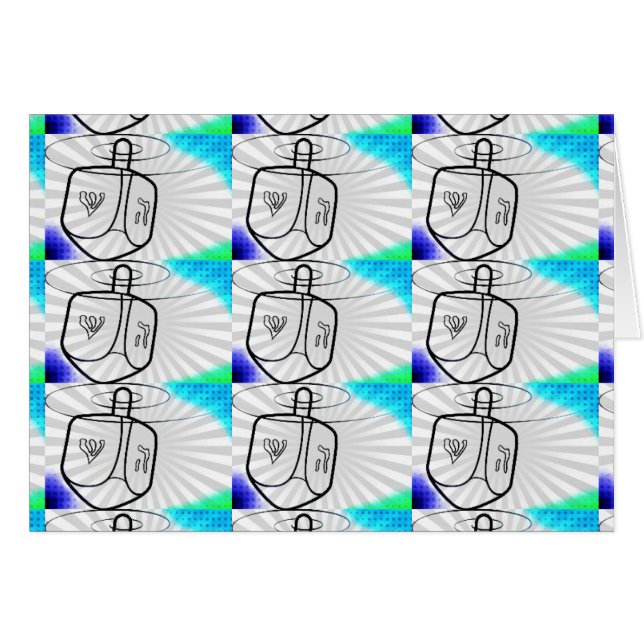 Pop Art Dreidel (Vorderseite (Horizontal))