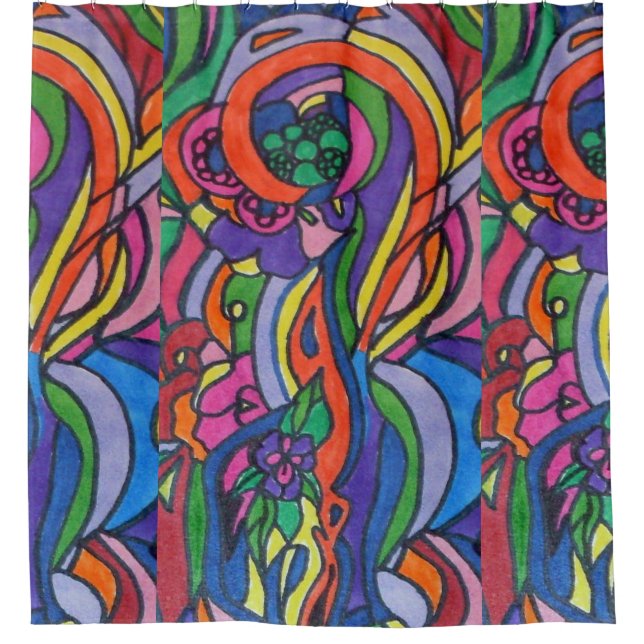 Pop Art Duschvorhang (Vorderseite)