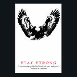Pop Art Eagle WWII Zitat von Churchill Motivierend Poster<br><div class="desc">Freedom & Courage Motivierend Eagles Images - Fearless American Bald Eagle - Unser bester Ruhm liegt nicht darin,  nie zu fallen,  sondern jedes Mal zu steigen,  wenn wir fallen.</div>