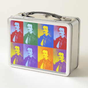 Pop-Art +{ Edgar Allan Poe }}+ Metall Brotdose
