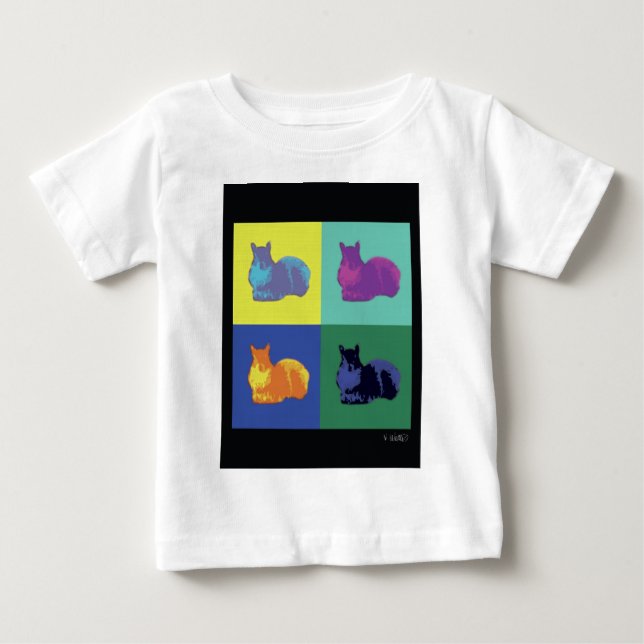 Pop Art Eichhörnchen Baby T-shirt (Vorderseite)
