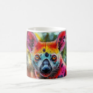 Pop-Art eines Afrikanischen Wildhundes, auch Lycao Kaffeetasse