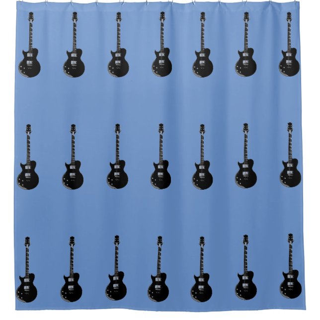 Pop Art Electric Gitarre Duschvorhang (Vorderseite)