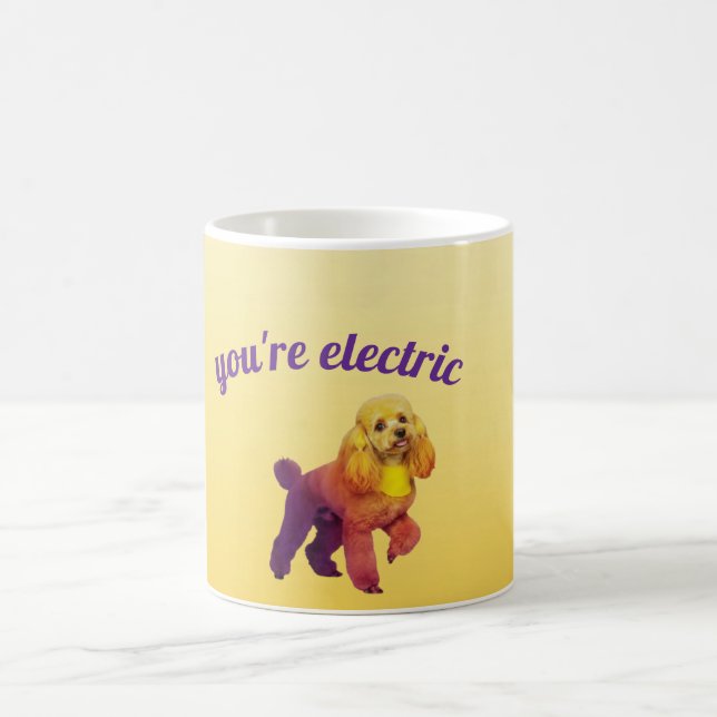 Pop Art Electric Poodle Dog Coffee Mug Kaffeetasse (Mittel)