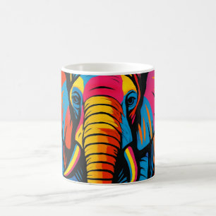 Pop-Art-Elefant Kaffeetasse