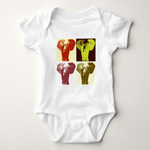 Pop Art Elephant Baby Strampler
