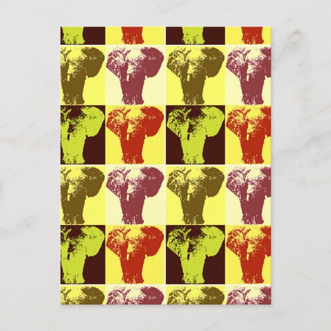 Pop Art Elephant Cartes postales (Devant)