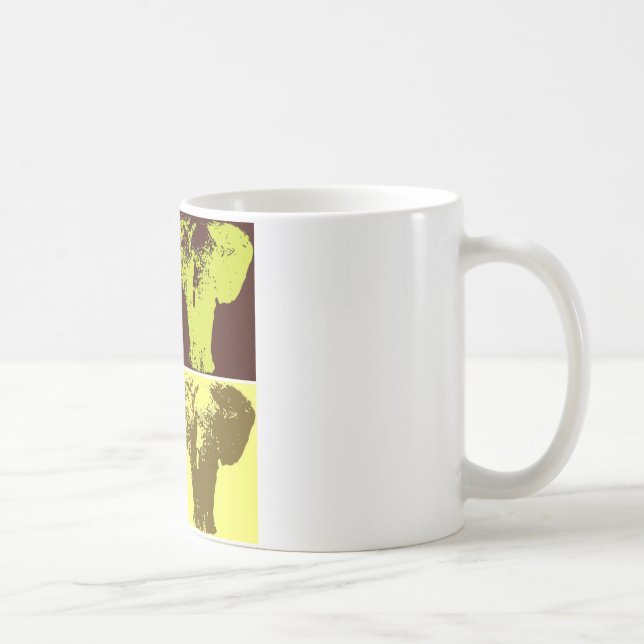 Pop Art Elephant Kaffeetasse (Rechts)