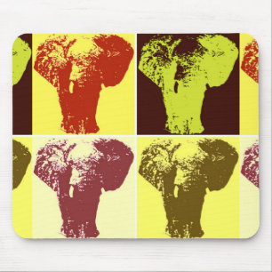 Pop Art Elephant Mousepad