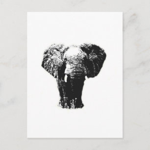 Pop Art Elephant Postkarte
