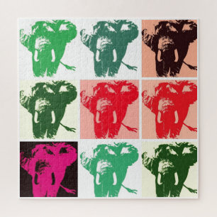 Pop Art Elephant Retro Illustration