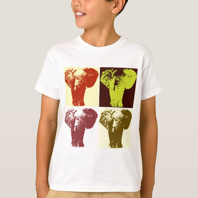 Pop Art Elephant T-Shirt (Vorderseite)