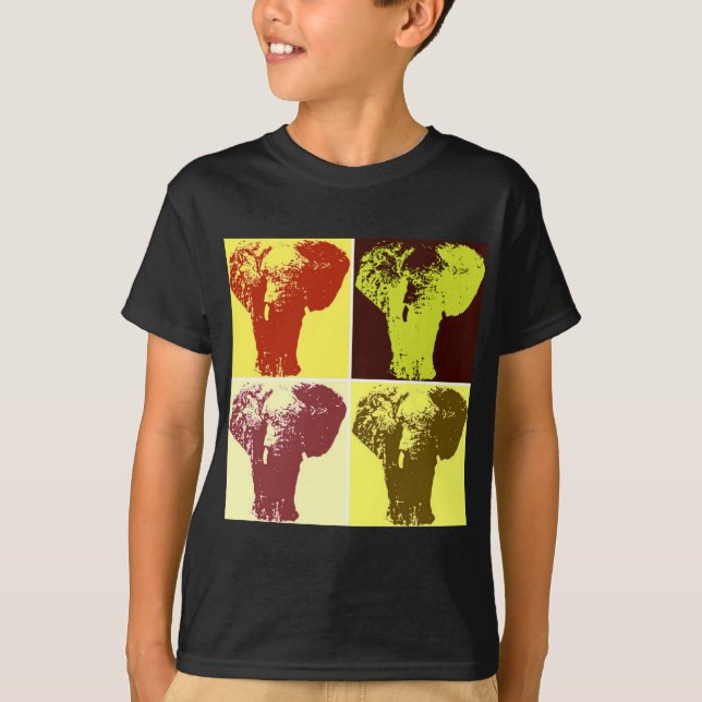 Pop Art Elephant T-Shirt (Vorderseite)