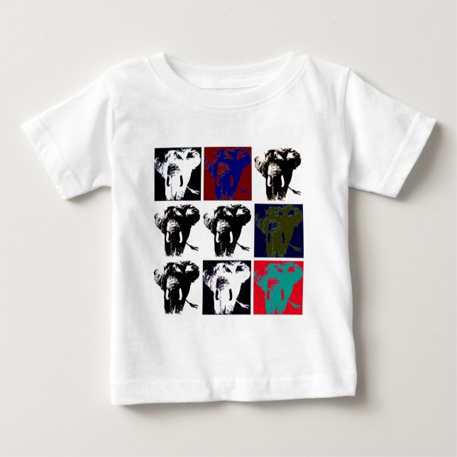 Pop Art Elephants Baby T-shirt (Vorderseite)