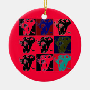 Pop Art Elephants Keramik Ornament