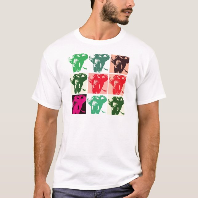 Pop Art Elephants T-Shirt (Vorderseite)