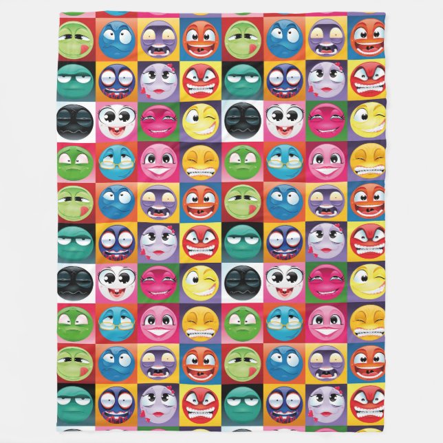 Pop art emoji decke (Vorderseite)