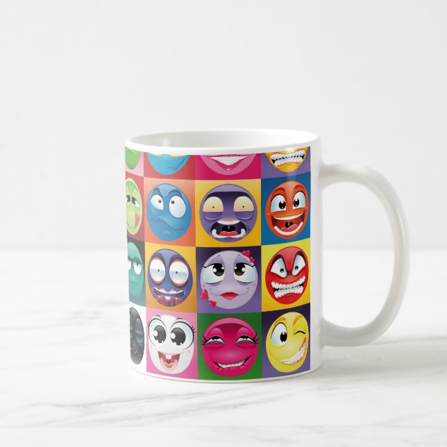 Pop Art Emojis Kaffeetasse (Rechts)