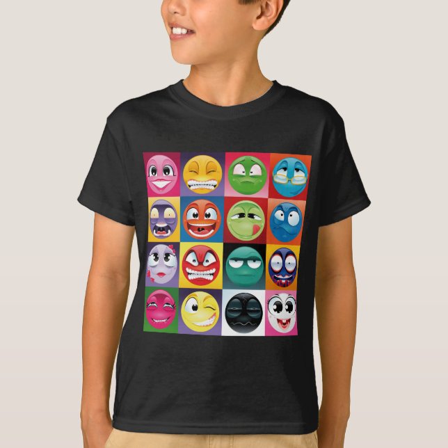 Pop Art Emojis T-Shirt (Vorderseite)