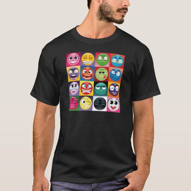 Pop Art Emojis T-Shirt (Vorderseite)