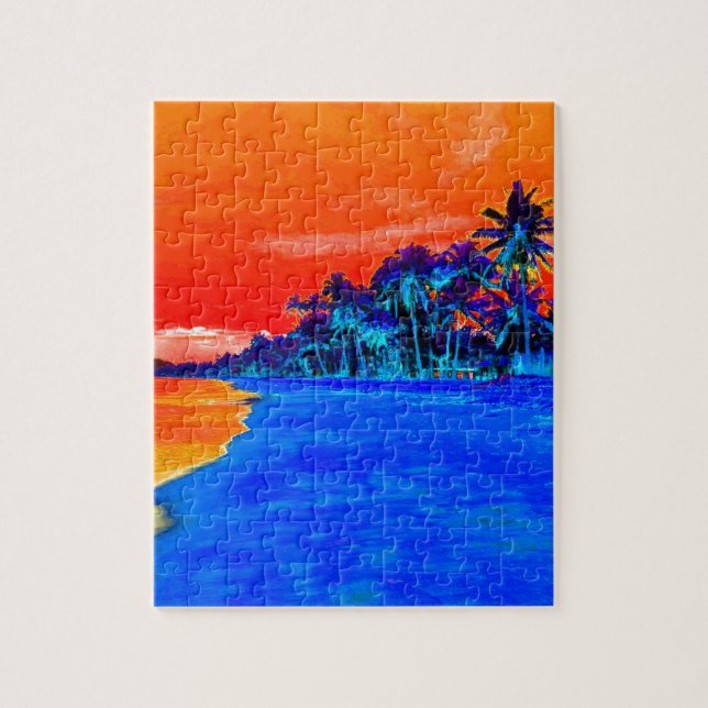 Pop Art Exotic Beach Palmen (Vertikal)